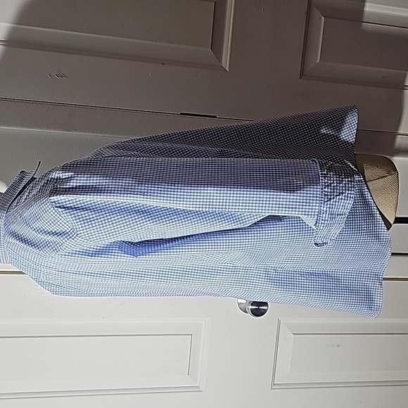 LAUREN RALPH LAUREN, women's blue checked blouse. Size XL. - Picture 5 of 8